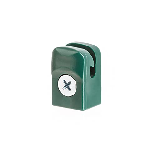 Spanndrahthalter mit Schraube Grün 50 Stück Kunststoff Drahthalter für Maschendrahtzaun Zaunzubehör EMFA von EMFA