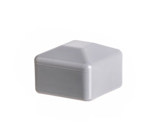 Zaunpfahlkappe 40x40 mm 10 Stück Grau Pfostenkappe quadratisch Zaunpfostenkappen Zaunabdeckung Kunststoff Deckel Zaunkappen 4x4 cm EMFA ® von EMFA