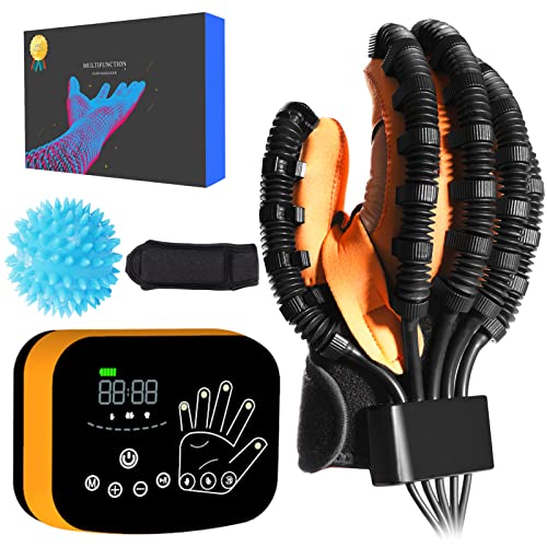 EMFOCU Aktualisierte Robot Rehabilitation Glove, Schlaganfall Finger Rehabilitation Handschuhe, Hand Funktion Recovery Device, Hand Recovery Equipment, Rehabilitation Handschuhe für Finger Training. von EMFOCU