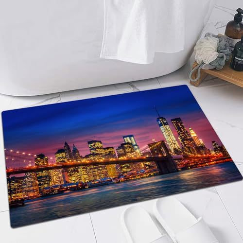 EMFSLA rutschfest Badezimmer Badeteppiche,Weich Hochflor Saugfähig Badvorleger Waschbar Flauschige Mikrofaser Badematte,New York, das Niemals schläft – Überlegungen zur Fotofotografie,60x90 cm EMFSLA rutschfest Badezimmer Badeteppiche,Weich Hochflor Saugfähig Badvorleger Waschbar Flauschige Mikrofaser Badematte,New York, das Niemals schläft – Überlegungen zur Fotofotografie,60x90 cm von EMFSLA