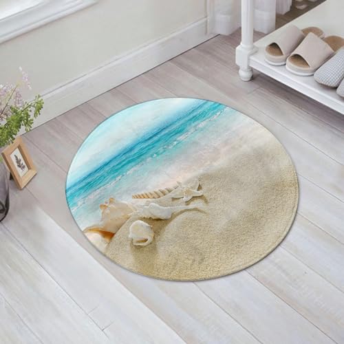 EMFSLA rutschfest Badezimmer Badeteppiche,Weich Hochflor Saugfähig Badvorleger Waschbar Flauschige Mikrofaser Badematte,Ozean, Meer, Seestern, Meereslandschaft, Bild, Strand, Weiß,60x60 cm EMFSLA rutschfest Badezimmer Badeteppiche,Weich Hochflor Saugfähig Badvorleger Waschbar Flauschige Mikrofaser Badematte,Ozean, Meer, Seestern, Meereslandschaft, Bild, Strand, Weiß,60x60 cm von EMFSLA