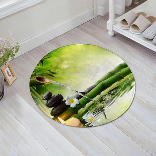 EMFSLA rutschfest Badezimmer Badeteppiche,Weich Hochflor Saugfähig Badvorleger Waschbar Flauschige Mikrofaser Badematte,Spa, Meditation und Zen Foto von Bambusstämmen Kerze und Basaltsteine,60x60 cm EMFSLA rutschfest Badezimmer Badeteppiche,Weich Hochflor Saugfähig Badvorleger Waschbar Flauschige Mikrofaser Badematte,Spa, Meditation und Zen Foto von Bambusstämmen Kerze und Basaltsteine,60x60 cm von EMFSLA