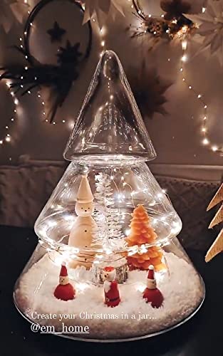 EMH Großes Glas Weihnachtsbaum Jar Cookie Sweet Storage Jar Bowl With Lid 38cm von EMH