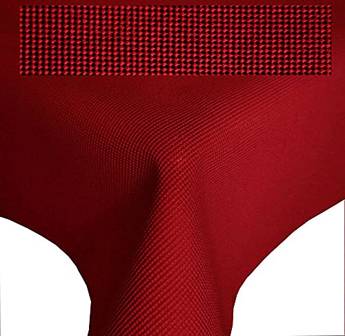 EMHELLE Gartentischdecke Balkon Terrasse rund oval eckig Außen Innen (Rot, 130 x 160 cm) von EMHELLE