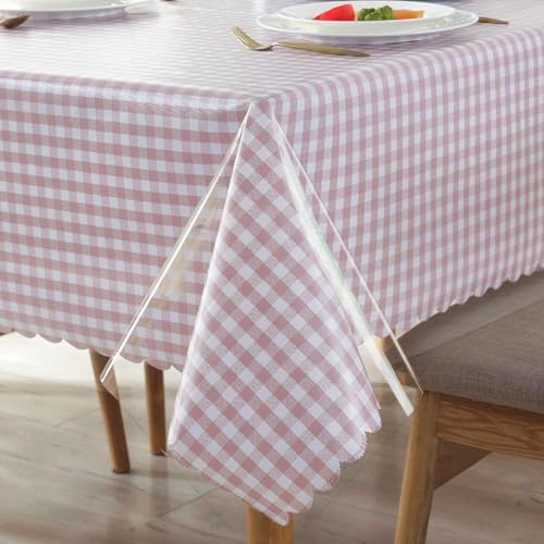 EMHELLE Tischdecke Tischfolie Transparent Tischdecke Durchsichtig Klarsicht Glasklar Wasserdicht Fettdicht Tischschutzfolie Tischschutz für Innen und Außen 0,1 mm (130 x 260 cm) von EMHELLE