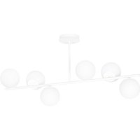 Emibig Lighting - Emibig bior Weiße Kugel-Deckenleuchte mit weißen Glasschirmen, 6x E14 von EMIBIG LIGHTING