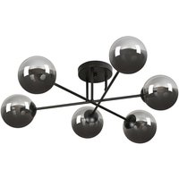 Emibig brendi Black Globe Multi Arm Semi Flush Deckenleuchte mit Graphitglasschirmen, 6x E14 von EMIBIG LIGHTING