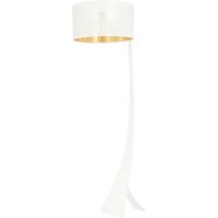 Emibig Lighting - Emibig estrella Schwarze Stehlampe mit Schirm mit weißen, goldenen Stoffschirmen, 1x E27 von EMIBIG LIGHTING