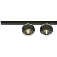 Emibig Lighting - Emibig fit Schwarze Kugel-Deckenleuchte mit klaren, schwarzen Glasschirmen, 2x E14 von EMIBIG LIGHTING