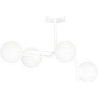 Emibig Lighting - Emibig kalf Weiße V1-Kugel-Deckenleuchte mit weißen Glasschirmen, 4x E14 von EMIBIG LIGHTING