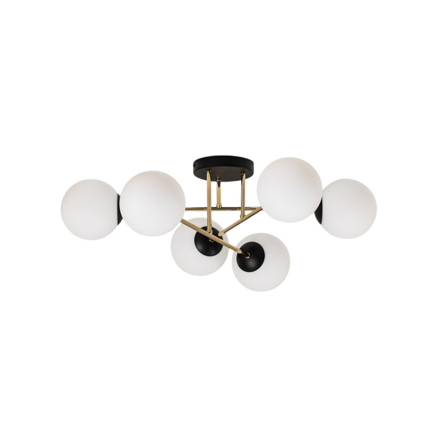 Emibig Lighting Deckenleuchte Lampe Magnum 6 Flg Opalweiß Gold Schwarz Glas B-Ware Emibig Lighting Deckenleuchte Lampe Magnum 6 Flg Opalweiß Gold Schwarz Glas B-Ware von EMIBIG LIGHTING