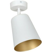 Emibig Lighting - Emibig prism Einzelstrahler Weiß/Gold 1x E27 von EMIBIG LIGHTING