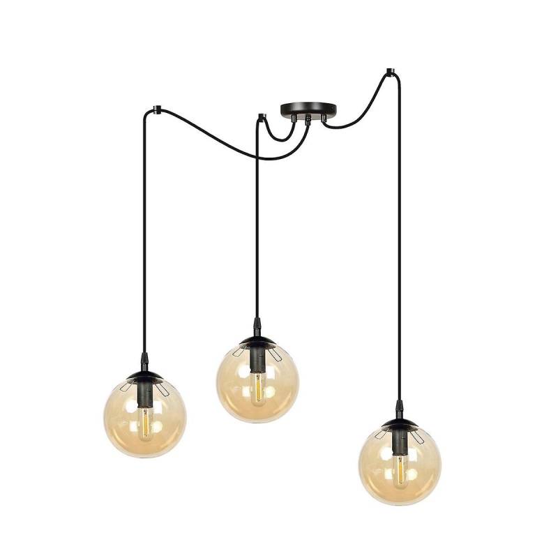 Emibig Lighting Gigi Black Glass Globe Cluster Pendelleuchte Deckenleuchte Lampe von EMIBIG LIGHTING