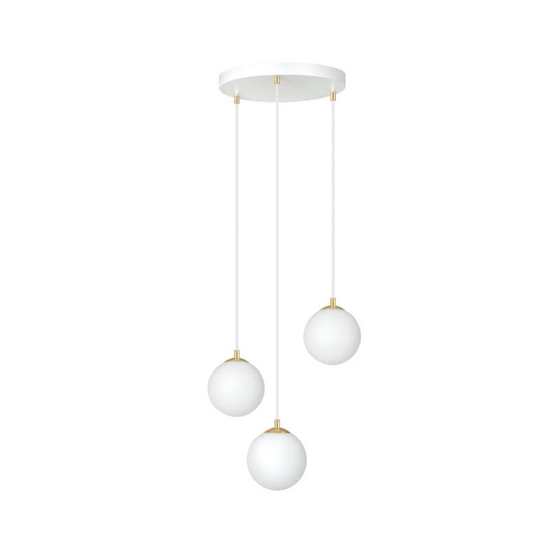 Emibig Lighting Hängeleuchte Pendelleuchte Royal 3 Flg Opalweiß Weiß Glas E14 B-Ware von EMIBIG LIGHTING