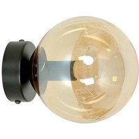 Emibig rossi Schwarze Wandlampe mit bernsteinfarbenen Glasschirmen, 1x E16 von EMIBIG LIGHTING