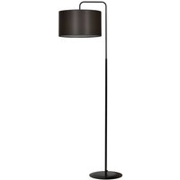 Emibig Lighting - Emibig trapo Schwarze Stehlampe mit Schirm mit Wenge-Stoffschirmen, 1x E27 von EMIBIG LIGHTING