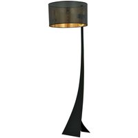 Emibig Lighting - Emibig estrella Schwarze Stehlampe mit Schirm mit schwarzen, goldenen Stoffschirmen, 1x E27 von EMIBIG LIGHTING