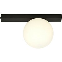 Emibig fit Schwarze Kugel-Deckenleuchte mit weißen Glasschirmen, 1x E14 von EMIBIG LIGHTING