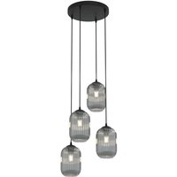 [GEBRAUCHT] B-Ware Emibig Lighting Pendellampe Hängelampe Verdi ø30cm Lampe Glas 4 Fg Rauchgrau von EMIBIG LIGHTING