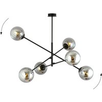 Gebraucht] Emibig Lighting Deckenleuchte Lampe Leuchte Linear Schwarz Grafit Sechsflammig B-Ware von EMIBIG LIGHTING