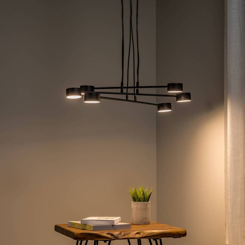 Hängeleuchte Modus 6, Stahl, sechsflammig, GX 53, schwarz von EMIBIG LIGHTING