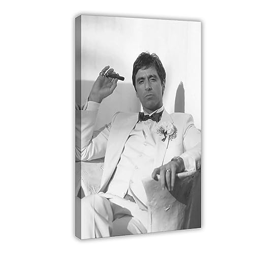 EMIGOS Al Pacino Scarface Tony Montana Filmposter Leinwand Poster Schlafzimmer Dekor Sport Landschaft Büro Zimmer Dekor Geschenk Rahmenstil 20 x 30 cm von EMIGOS