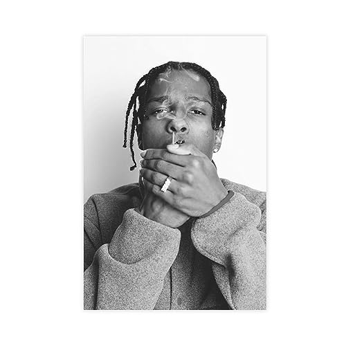 EMIGOS Asap Rocky Music Poster Leinwand Poster Wandkunst Dekor Druck Bild Gemälde für Wohnzimmer Schlafzimmer Dekoration ungerahmt 30 x 45 cm von EMIGOS