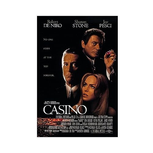 EMIGOS Casino-Filmposter auf Leinwand, Schlafzimmer, Dekoration, Sport, Landschaft, Büro, Raumdekoration, Geschenk, ungerahmt, 40 x 60 cm von EMIGOS