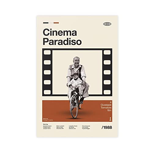 EMIGOS Cinema Paradiso Poster, Leinwand, Poster, Wandkunst, Dekordruck, Bild, Gemälde für Wohnzimmer, Schlafzimmer, Dekoration, ungerahmt, 60 x 90 cm von EMIGOS