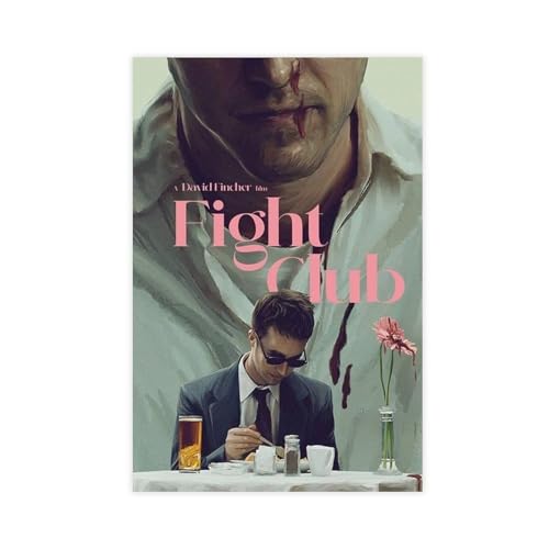 EMIGOS Fight Club Filmposter auf Leinwand, Poster, Wandkunst, Dekor, Bild, Gemälde für Wohnzimmer, Schlafzimmer, Dekoration, ungerahmt, 30 x 45 cm von EMIGOS