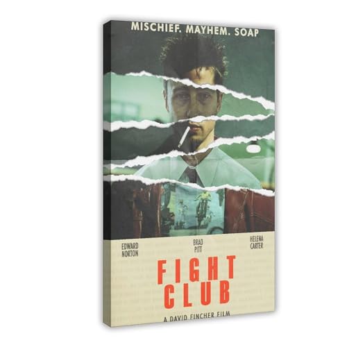 EMIGOS Fight Club Poster Leinwand Poster Schlafzimmer Dekor Sport Landschaft Büro Zimmer Dekor Geschenk Rahmenstil 30 x 45 cm von EMIGOS