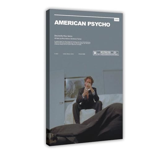 EMIGOS Filmposter "American Psycho (2000)", Leinwand-Poster, Wandkunst, Dekordruck, Bild, Gemälde für Wohnzimmer, Schlafzimmer, Dekoration, Rahmenstil, 30 x 45 cm von EMIGOS