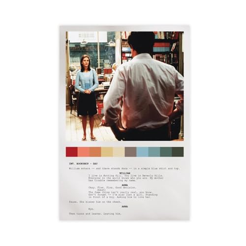 EMIGOS Filmposter "Notting Hill" auf Leinwand, Schlafzimmer, Dekoration, Sport, Landschaft, Büro, Raumdekoration, Geschenk, ungerahmt, 40 x 60 cm von EMIGOS