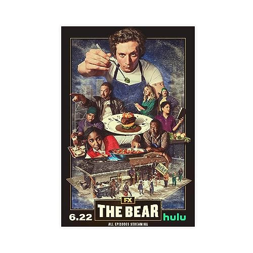 EMIGOS Filmposter "The Bear Season 2", Leinwand-Poster, Schlafzimmer, Dekoration, Sport, Landschaft, Büro, Raumdekoration, Geschenk, ungerahmt, 40 x 60 cm von EMIGOS