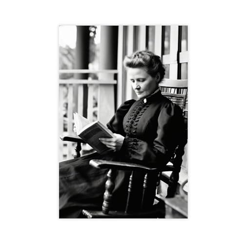 EMIGOS Marie Curie mit einem Buch, Poster, Leinwand, Poster, Schlafzimmer, Dekoration, Sport, Landschaft, Büro, Raumdekoration, Geschenk, ungerahmt, 20 x 30 cm von EMIGOS