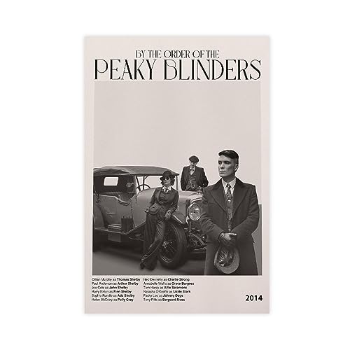 EMIGOS Peaky Blinders inspiriertes Vintage-Poster aus der Mitte des Jahrhunderts, modernes Poster, Schlafzimmer, Dekoration, Sport, Landschaft, Büro, Raumdekoration, Geschenk, ungerahmt, 60 x 90 cm von EMIGOS