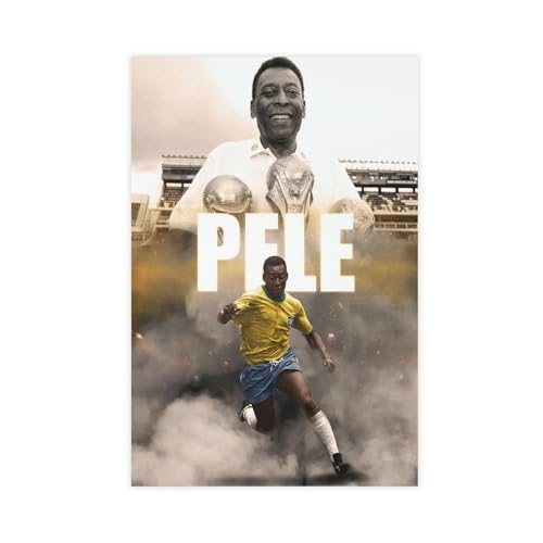 EMIGOS Pele Brasilien – Fußballspieler-Poster, Leinwand, Poster, Schlafzimmer, Dekoration, Sport, Landschaft, Büro, Raumdekoration, Geschenk, ungerahmt, 50 x 75 cm von EMIGOS