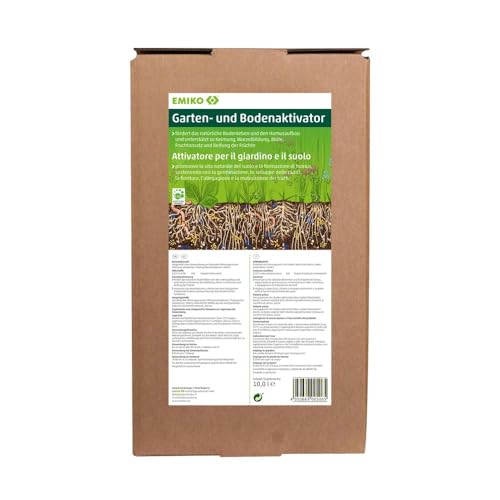Emiko EM Garten- und Bodenaktivator, Inhalt: 10 Liter Bag in Box, flüssiges Bodenhilfsstoff-Konzentrat mit effektiven Mikroorganismen von Emiko