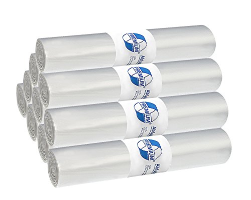 10er SET DEISS 19002 - PREMIUM - 120 Liter Abfallsäcke Typ 60 TRANSPARENT - 25 Stk. je Rolle/Recycling-LDPE/Emil Deiss/Abfallsäcke/Typ 60 von EMIL DEISS KG