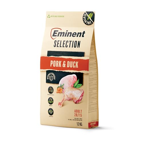 Eminent Selection Adult – Natürliches Hundefutter für ausgewachsene Hunde | Getreidefrei & glutenfrei | Rind & Lamm/Schwein & Ente | Für Sensible Verdauung & glänzendes Fell von EMINENT