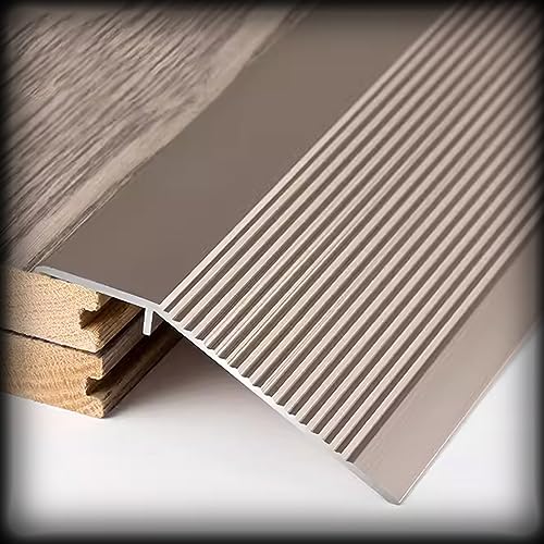 EMISOO Boden Übergangsstreifen Innen Türschwellen Übergangsprofil Vinyl Böden/Laminat/Fliesen Übergangsschiene Ausgleichsprofil Aus Aluminiuml - Für 1-4cm Höhenausgleich (Color : B, Size : L:90cm (3 von EMISOO