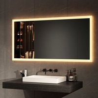 Badspiegel mit Beleuchtung led Badezimmerspiegel 120x60cm (Warmweißes Licht) - Emke von EMKE