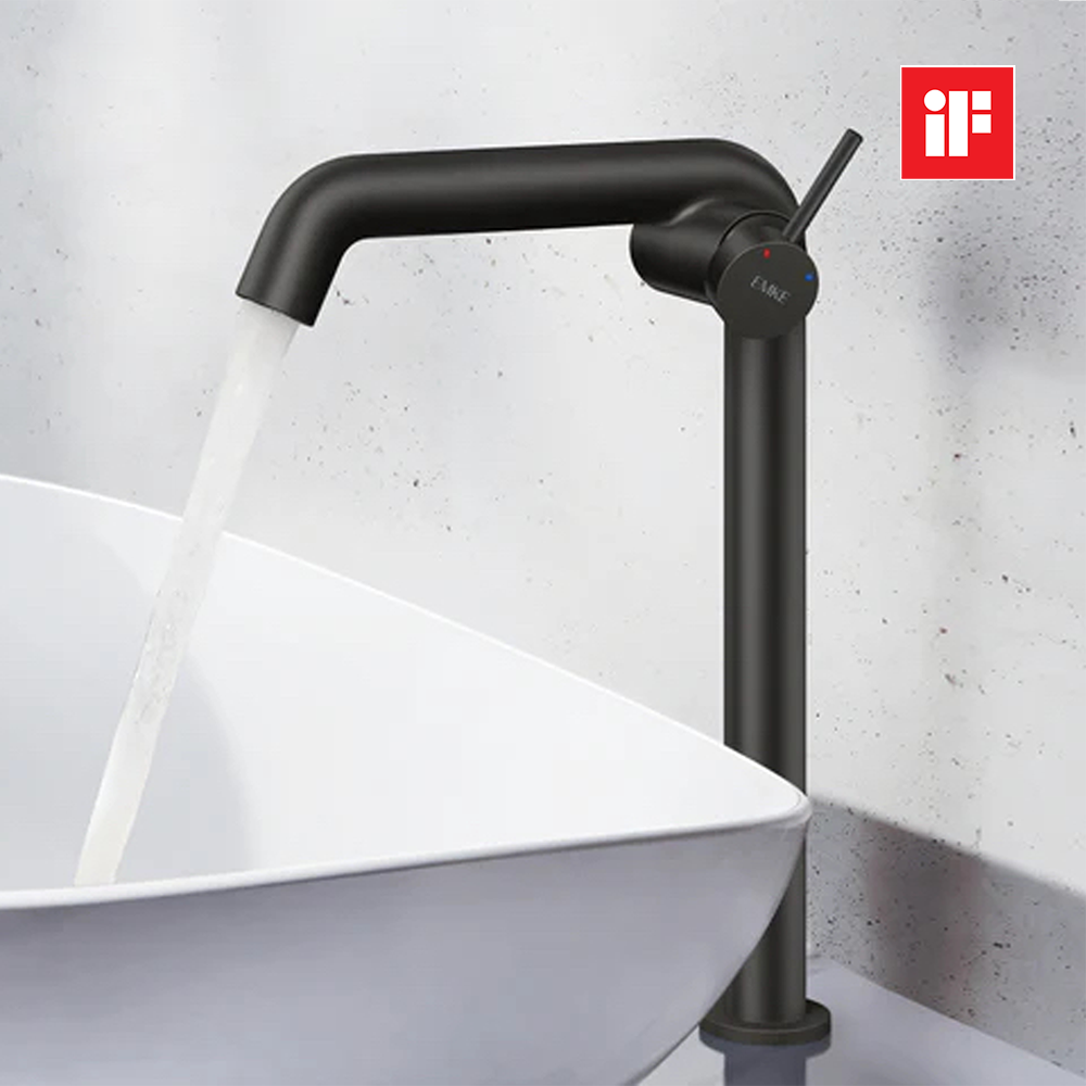 Design-Waschtischarmatur mit Keramikkartusche – preisgekröntes Modell Design-Waschtischarmatur mit Keramikkartusche – preisgekröntes Modell von EMKE