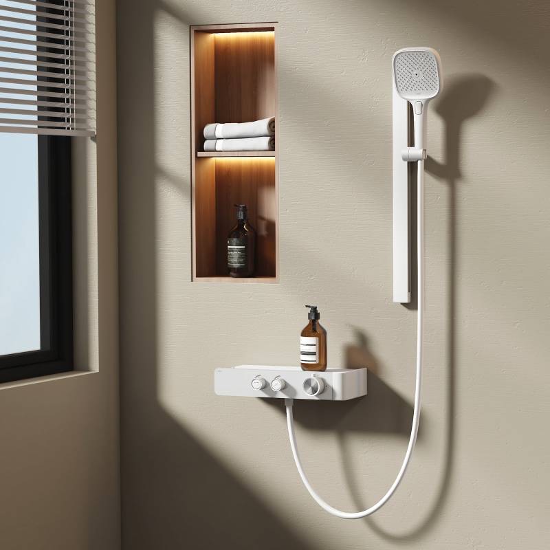 Duschsystem mit Thermostat, Handbrause mit 3 Strahlarten & Wannenumsteller von EMKE