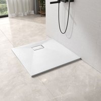 Emke - Duschwanne Duschtasse Flach Anti-Rutsch smc Duschwanne Zuschneidbar, 90x90cm, Weiß von EMKE