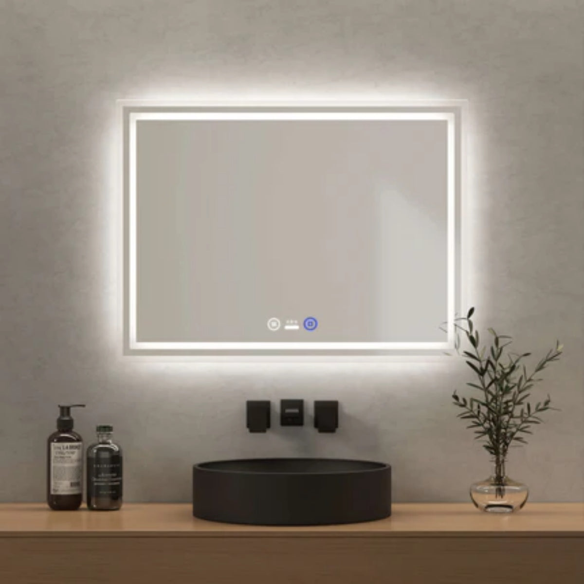 Rechteckiger LED-Badspiegel Rechteckiger LED-Badspiegel von EMKE