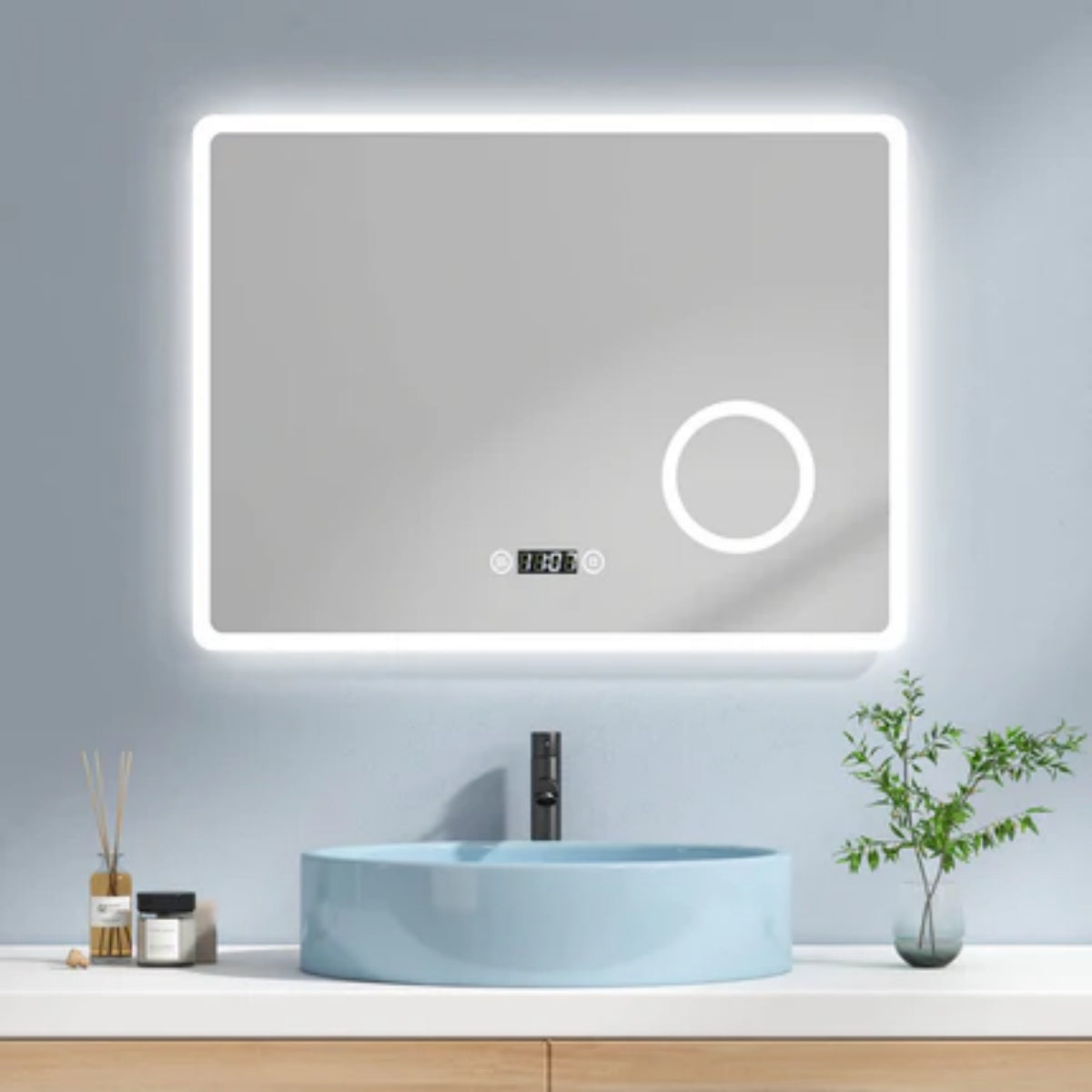 Rahmenloser LED-Spiegel mit Touch‑Bedienung Rahmenloser LED-Spiegel mit Touch‑Bedienung von EMKE