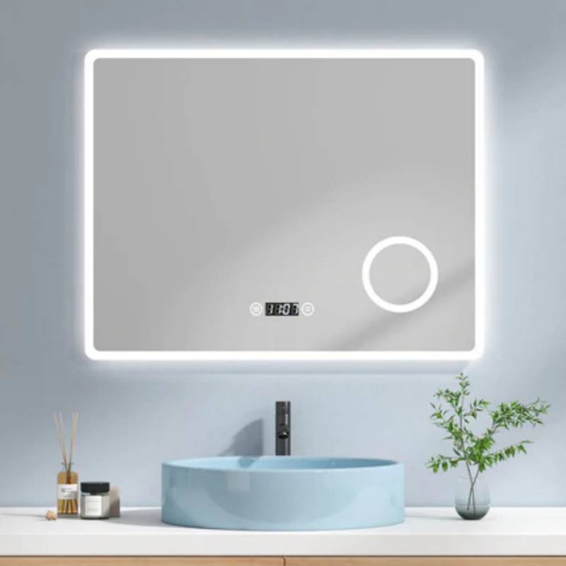 Rahmenloser LED-Spiegel mit Touch‑Bedienung von EMKE