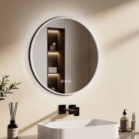 EMKE 60 cm LED Badezimmerspiegel 3 Lichtfarben Acryl Rahmen Spiegel mit Schwarzer Rand Wandspiegel mit Touch, Antibeschlage,Dimmbar, Memory-Funktion EMKE 60 cm LED Badezimmerspiegel 3 Lichtfarben Acryl Rahmen Spiegel mit Schwarzer Rand Wandspiegel mit Touch, Antibeschlage,Dimmbar, Memory-Funktion von EMKE