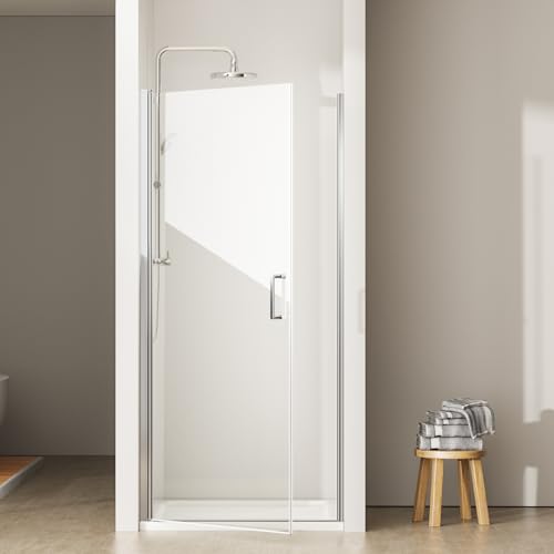 EMKE Duschtür 75 cm, Nische Pendeltür Duschabtrennung Nischentür Duschtüren, 6 mm Sicherheitsglas Duschkabine Duschwand Schwingtür Dusche 195cm EMKE Duschtür 75 cm, Nische Pendeltür Duschabtrennung Nischentür Duschtüren, 6 mm Sicherheitsglas Duschkabine Duschwand Schwingtür Dusche 195cm von EMKE